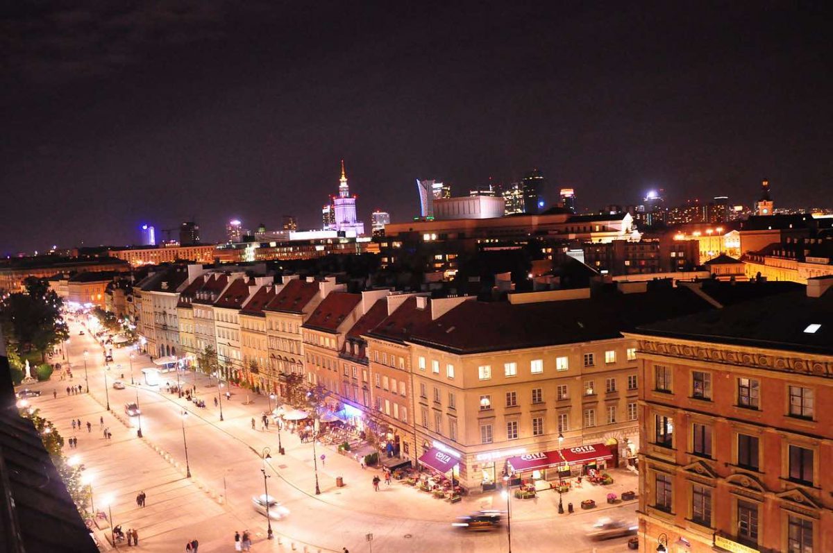 Warsaw at night