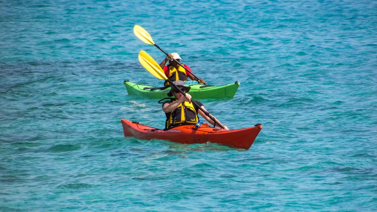 canoeing or kayaking