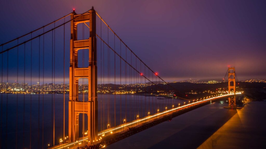 best view of golden gate bridge at night